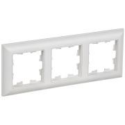 Рамка 3-м BRITE РУ-3-БрАБ арктич. бел./бел. IEK BR-M32-12-K91