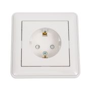 Розетка 1-м СП W59 16А IP20 с заземл. защ. шторки в сборе бел. SE RS16-152-18