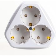 Розетка 3-м СП РС10/16-503 16А IP20 с заземл. защ. шторки бел. Кунцево 5930