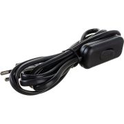 Шнур для бра УШ-1КВ 2м с опрес. вилкой и выключателем 2х0.75 черн. IEK WUP20-02-K02