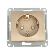 Розетка 1-м СП Glossa 16А IP20 с заземл. защ. шторки механизм титан SE GSL000445