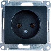 Розетка 1-м СП 1мод. Glossa 16А IP20 250В без заземл. механизм антрацит SE GSL000741