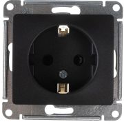 Розетка 1-м СП 1мод. Glossa 16А IP20 с заземл. защ. шторки механизм антрацит SE GSL000745
