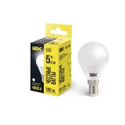 Лампа светодиодная G45 5Вт шар 4000К нейтр. бел. E14 450лм 230-240В IEK LLE-G45-5-230-40-E14