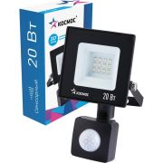 Прожектор светодиодный 20Вт IP65 6500К 1600лм с датчиком движения КОСМОС K_PR5_LED_20S