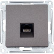 Розетка компьютерная AtlasDesign RJ45 кат.5E механизм мокко SE ATN000683