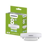 Лампа светодиодная T80 8Вт таблетка 6500К GX53 230В GENERICA LL-T80-08-230-65-GX53-G