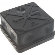 Коробка распределительная ОП 80х80х40мм двухкомпонентн. безгалоген. (HF) для прямого монтажа черн. Промрукав 60-0210-9005