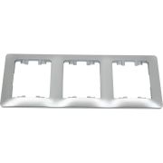 Рамка 3-м Glossa вертикал. алюм. SE GSL000307