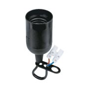 Патрон электрический 71 288 NLH-P-F-BL-E27-TB пластик. подвесной с клеммной колодкой на проводе черн. Navigator 71288