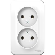Розетка 2-м ОП Blanca 16А IP20 250В без заземл. без защ. шторок бел. SE BLNRA000201