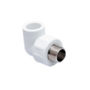 Угольник комбинированный PPR наружн. резьба 20х3/4 бел. RTP 10800