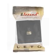 Розетка компьютерная.1-м ОП RJ45 LETO черн. бархат LEZARD 752-4200-139