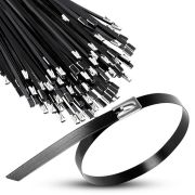 Хомут кабельный 7.9х400 сталь ANSI 316 с покрытием TOKOV ELECTRIC TKE-HM316-7.9-400-C/100