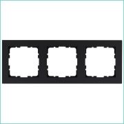 Рамка 3-м G-Classic черн. матов. soft touch Jasmart G1003PB