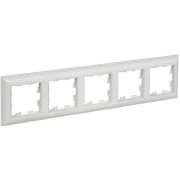 Рамка 5-м BRITE РУ-5-БрАБ арктич. бел./бел. IEK BR-M52-12-K91